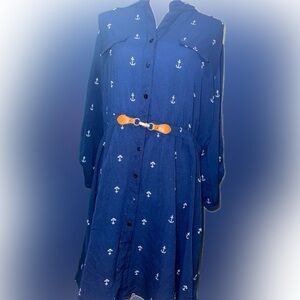 Navy blue anchor dress